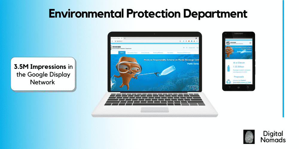 Environmental Production Department desktop and mobile mockup